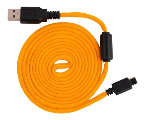 Cable Usb Tipo C Trenzado Vsg Aquila Amarillo Color Naranja eclipse