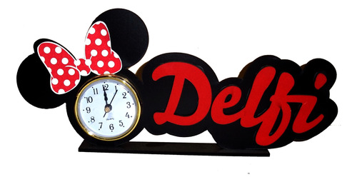 15 Reloj Souvenirs Personalizado Minnie Nombre