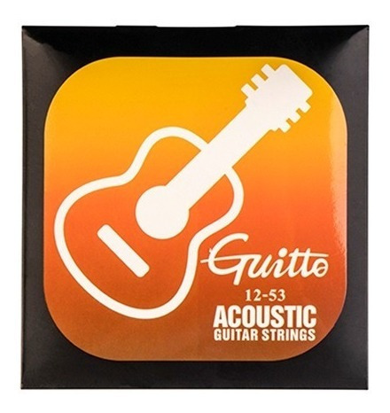 Imagen 1 de 5 de Cuerdas Guitarra Electro Acústica Guitto 12-53 - En Chile