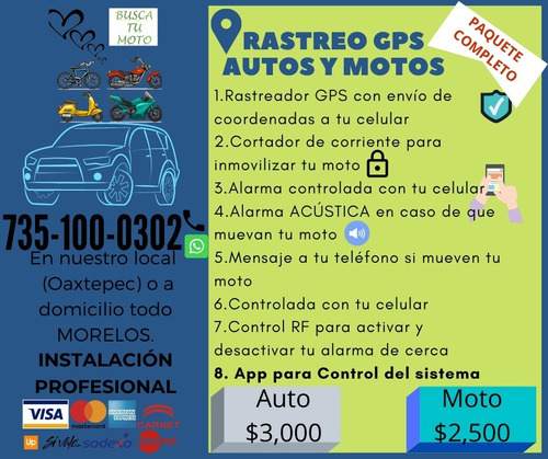 Rastreador Gps Instalado Motos Y Autos