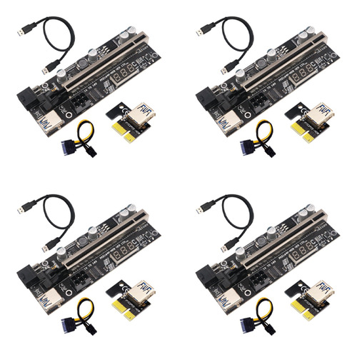 Tarjeta Vertical Pcie Riser De 4 Aumentos, Extensión Gráfica