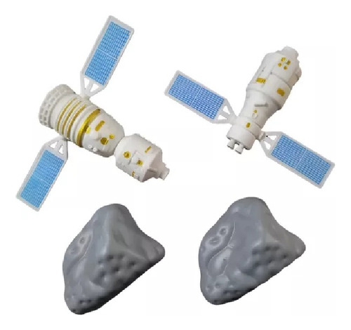 Astronauta Nave Satélite Coleção Exploradores Espaciais 8pçs