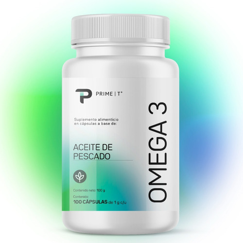 Omega 3 Primetech 100% Orgánico 100 Cápsulas Suplemento Cardiovascular Y Cerebral