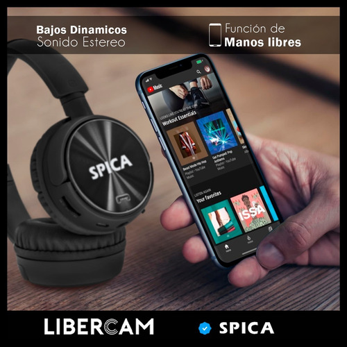 Imagen 8 de 10 de Auriculares Spica Sp-440 Vincha Bluetooth Inalambrico Radio
