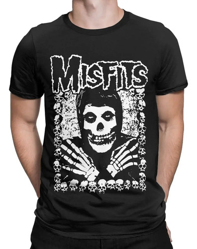 Camiseta Gráfica De Algodón De La Banda De Rock The Misfits