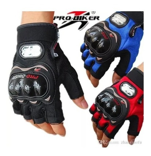 Guantes Pro Biker Medio Dedo Con Protecciones Rpm ®