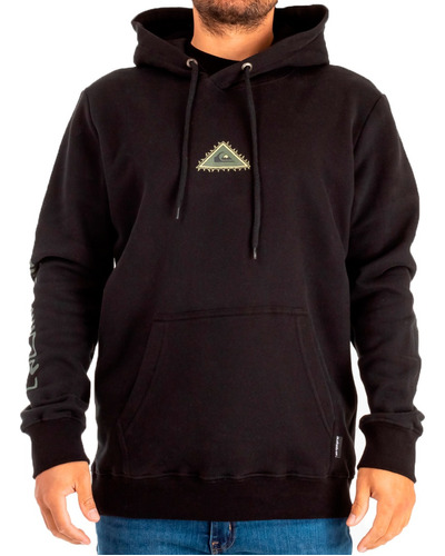 Buzo Canguro Quiksilver Lifestyle Hombre Mongrel Negro Cli