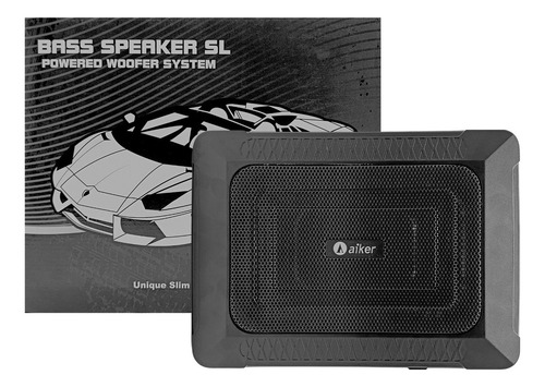 Subwoofer Slim Aiker 10 Polegadas 600w Rms Plug & Play Cor Preto