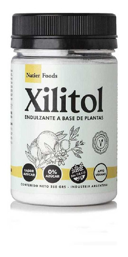 Xilitol Natier Endulzante Natural 250gr Apto Diabeticos 