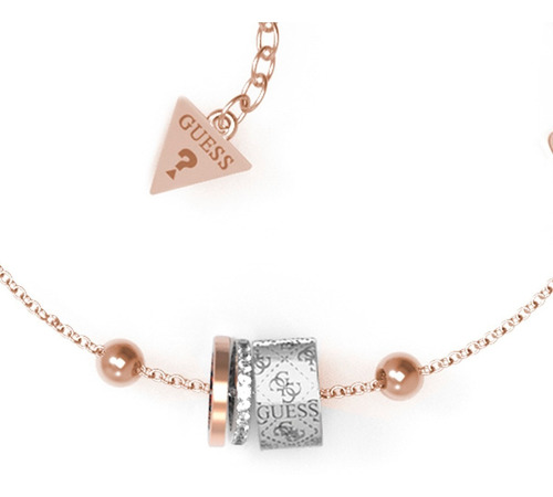 Imagen 3 de 5 de Pulsera Dama Guess Round Harmony Oro Rosa