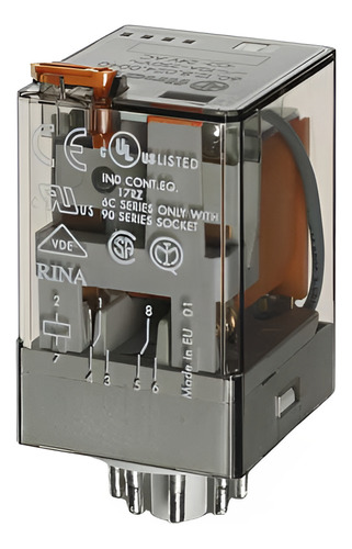 2pzas Relevador 8pin 2p2t 10a Finder 6012 Bobina A Elegir