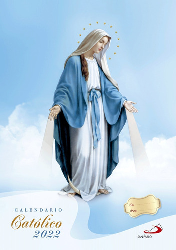 Imagen 2 de 7 de Calendario Católico De Pared 2022 - Por 4 Unidades