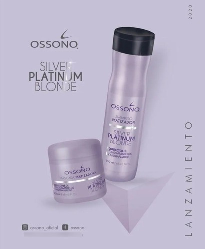 Ossono Matizador Silver Platinium Blonde Shampoo Y Mascara