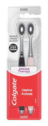 Colgate Cepillo Dental Encias Therapy Carbón X2u 