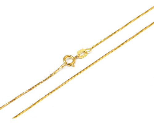 Corrente Veneziana Em Ouro 18k 45cm 0,60mm Cor Amarelo