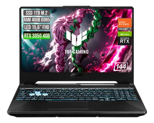 Asus Tuf Amd Ryzen 7 7435hs Ssd 1tb + Ram 40gb Rtx 3050 4gb