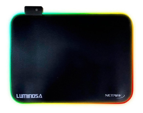 Imagen 5 de 10 de Pad Mouse Gamer Netmak Luminosa Rgb 30x25cm