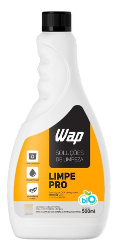 Detergente Biodegradável Pro Pisos 500ml Refil Wap Limpe Pro