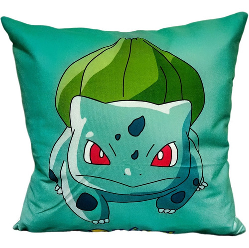 Cojín Almohada Felpa Pokémon Bulbasaur 45x45 Cm Extra Suave