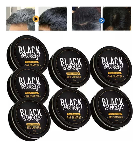 7* Jabón De Champú Que Cubre Las Canas Y Previene La Caída D