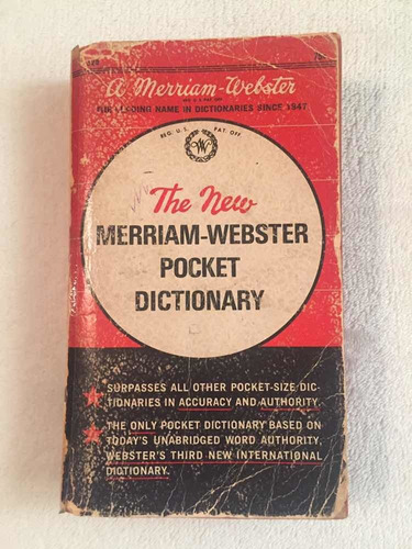The New Merriam-webster Pocket Dictionary. Cardinal Edition
