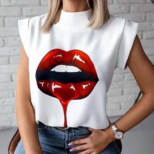 Blusas de labios hotsell