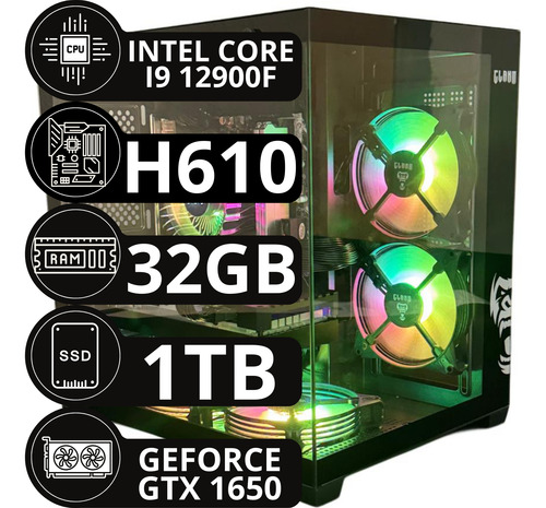 Pc Gamer Intel I9 12a Ssd 1tb 32gb Ddr4 Placa De Video 4gb