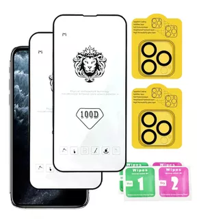 4 Micas Cristal Templado 9h Protectores Cámara Para iPhone