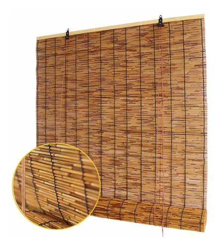 Persiana Enrollabl Bambu  Cortina Impermeable Al Aire Libre