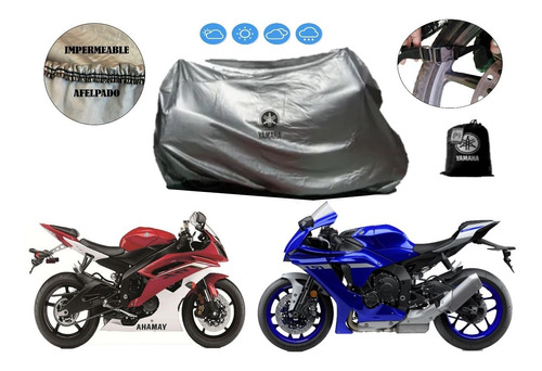 Funda Afelpada Pra Moto Yamaha R1/r6/r3/r15 100% Impermeable