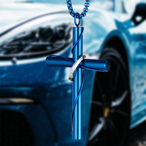 Leapofaith Collar Cruz Para Espejo Retrovisor Automovil Dije