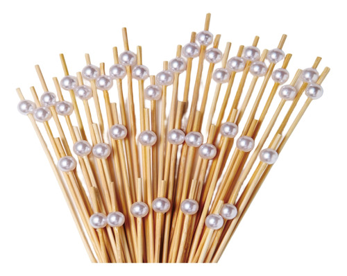 Luseoan 100 Palillos De Coctel De Bambu Para Decoracion De A