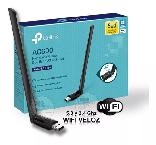 Receptor Wifi Usb Tp Link T2u Plus 600mbps Dual Band Pcreg