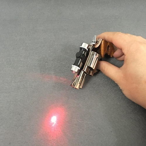 Mini Encendedor Soplete Revolver Magnum + Laser Am48