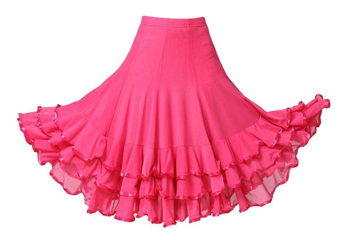 De Baile De Cinturo Elástico Volante De Flamenco Ropa De