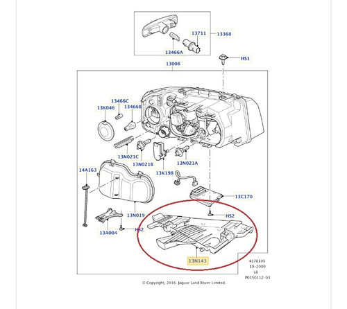 Bandeja Suporte Farol Freelander 2 Lado Esq