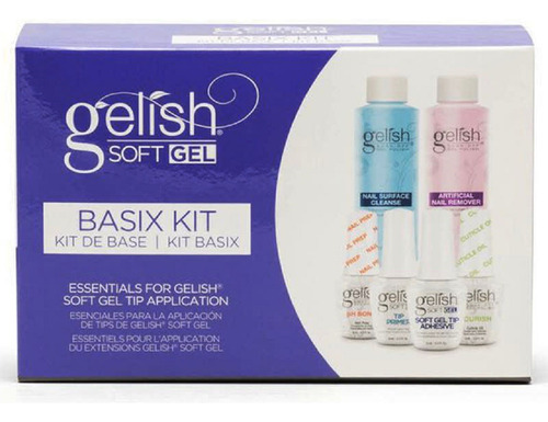 Set Completo Mini Gelish Uñas Soft Gel,100% Original Estylos