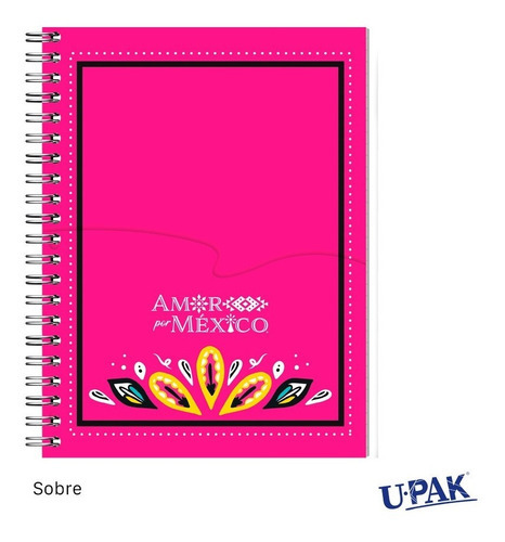 Pack 4 Cuadernos Upak Mexico Colorido - 100hojas Cuadro Gr