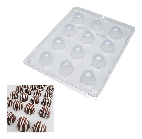 Kit Confeitaria 5 Formas Simples Bombom Trufas De Chocolate