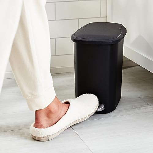 Conceptos Básicos Baño Compacto Pequeño Lata De Basura Con 6