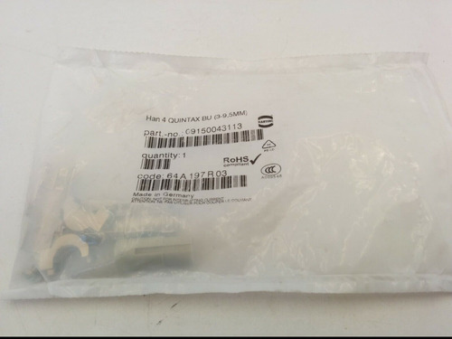 Harting 09150043113 Quintax Contact, Han 4 Quintax B Ccs