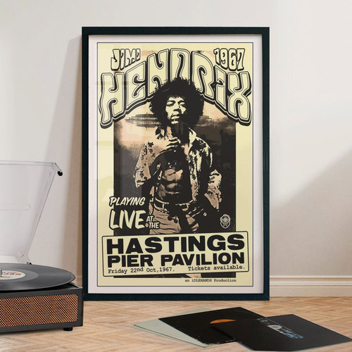 Cuadro 60x40 Rock - Jimi Hendrix Hastings -  Poster