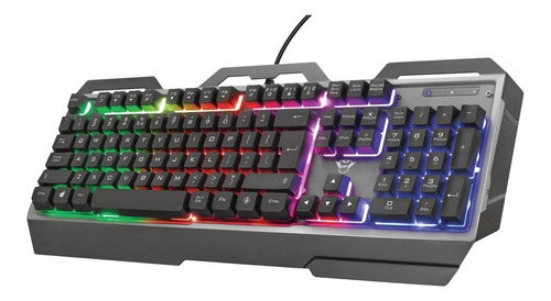 Teclado Gamer Trust Gxt 856 Torac Rgb Alambrico Negro Esp