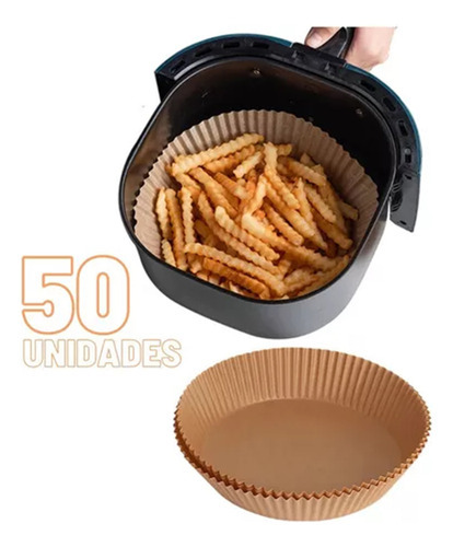 Forro De Papel Airfryer Tapete Forma Antiaderente
