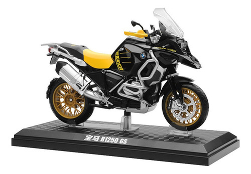 1/12 R1250gs Miniatura Modelo Moto Con Luz Y Sonido Base