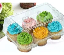 Comprar Porta Cupcakes Cajas De Magdalenas De Plástico Para , C Ppp