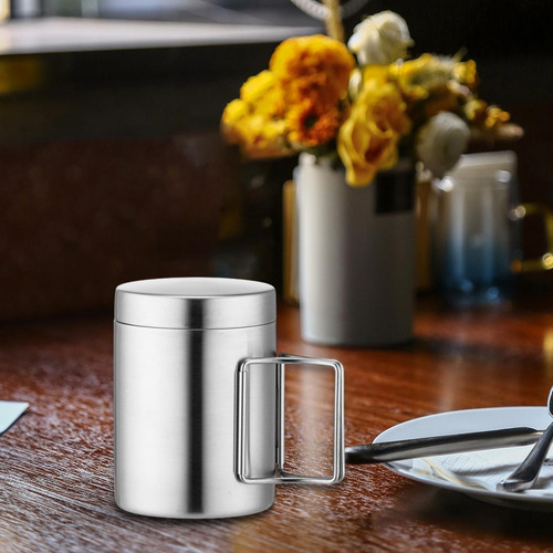 Taza De Acero Inoxidable For Acampar, Taza De Té Con 400ml