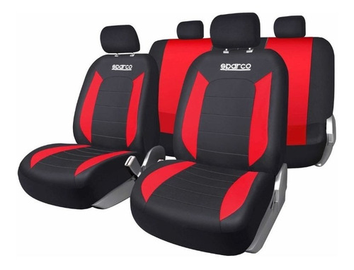 Cubreasiento Sparco Universal Negro/ Gris/ Rojo Polyester