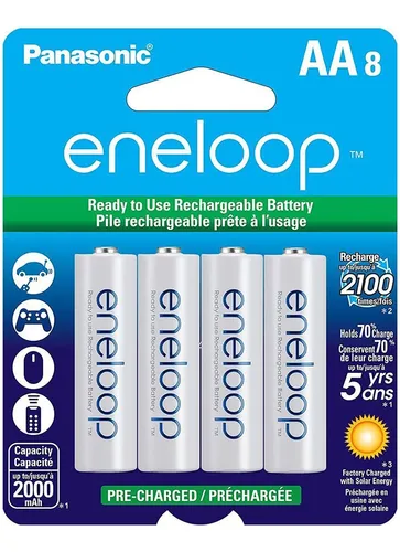  Panasonic Bk-3mcca8ba Eneloop Aa 2100mah (8 Unidades)
