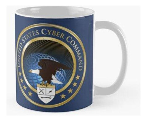 Taza Insignia Oficial De Cyber Command De Alta Calidad Calid